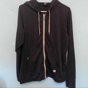 Vuori Halo Performance Zip Hoodie - Solid Black